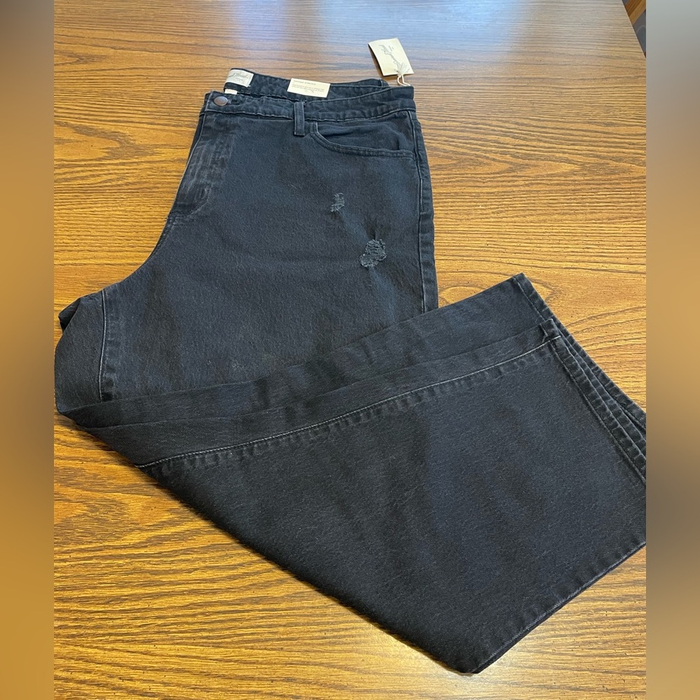New target women’s black denim straight vintage stretch jeans Ladies plus 22W
